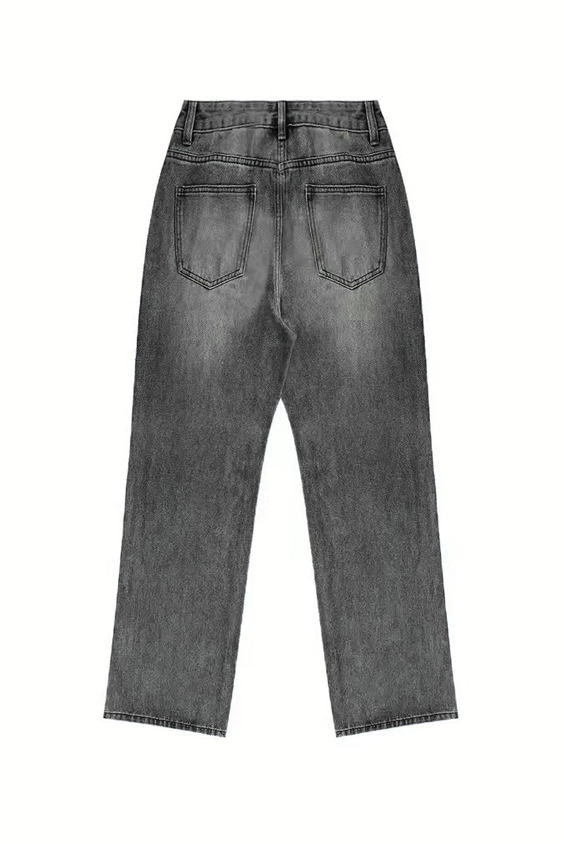 Relaxed Fit Wide Leg Jeans