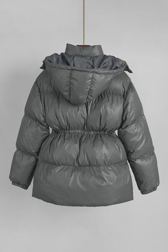 Sleek Belted Puffer Coat