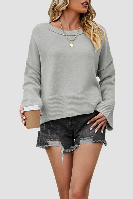 Relaxed Fit Long Sleeve Sweater