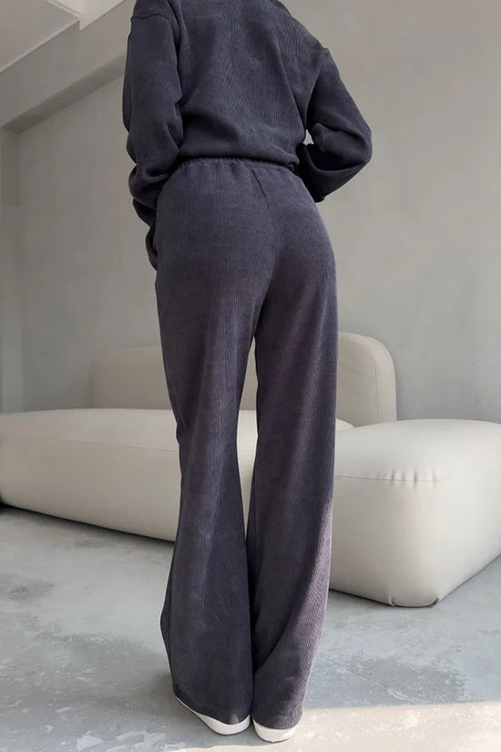 Cozy Zip-Up Hoodie and Wide-Leg Pant Set