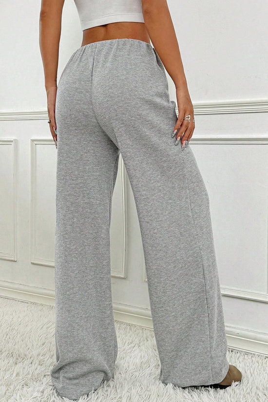 Checkered Drawstring Casual Pants