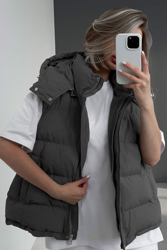 Quilted Sleeveless Puffer Vest