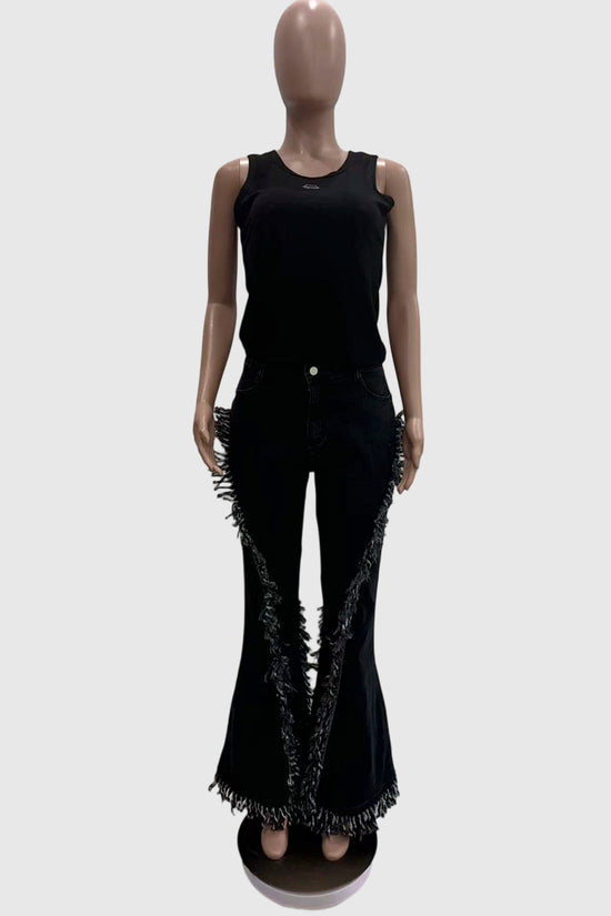 Fringe Detailed Casual Pants
