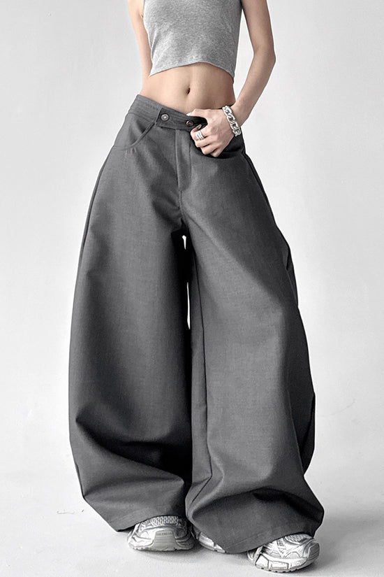 Wide-Leg Casual Pants