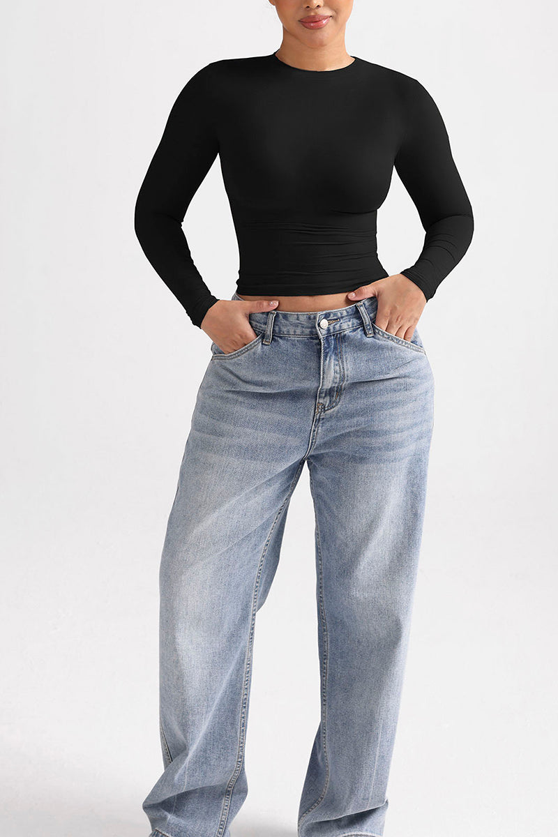 Long Sleeve Fitted T-Shirt