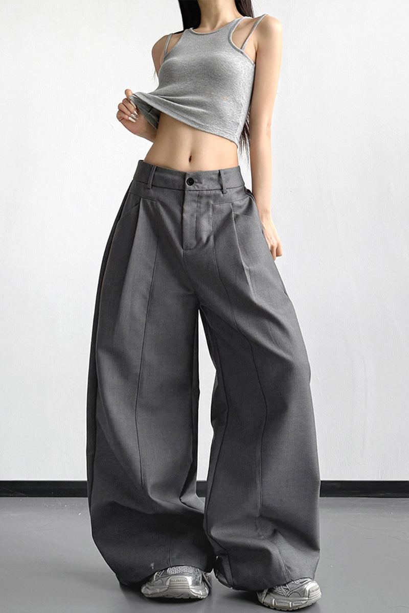 Oversized Wide-Leg Casual Pants