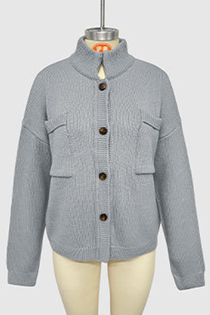 Button-Up Pocket Cardigan