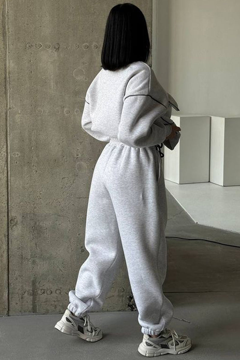 Stylish High-Collar Activewear Set