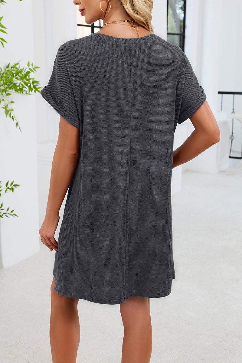 Chic Lace Sleeve Casual Dress