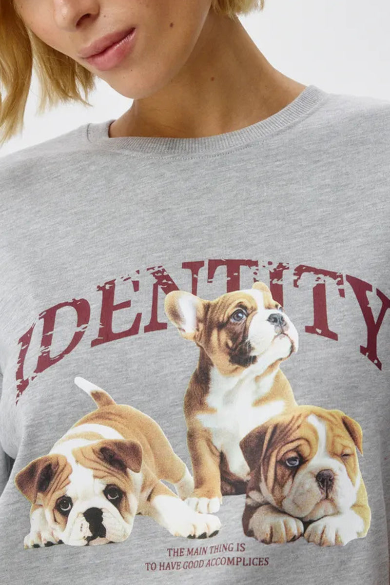 Puppy Print Casual T-Shirt