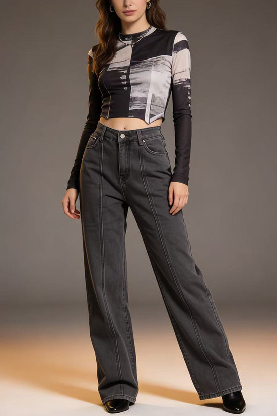 Classic Straight-Leg Denim Jeans