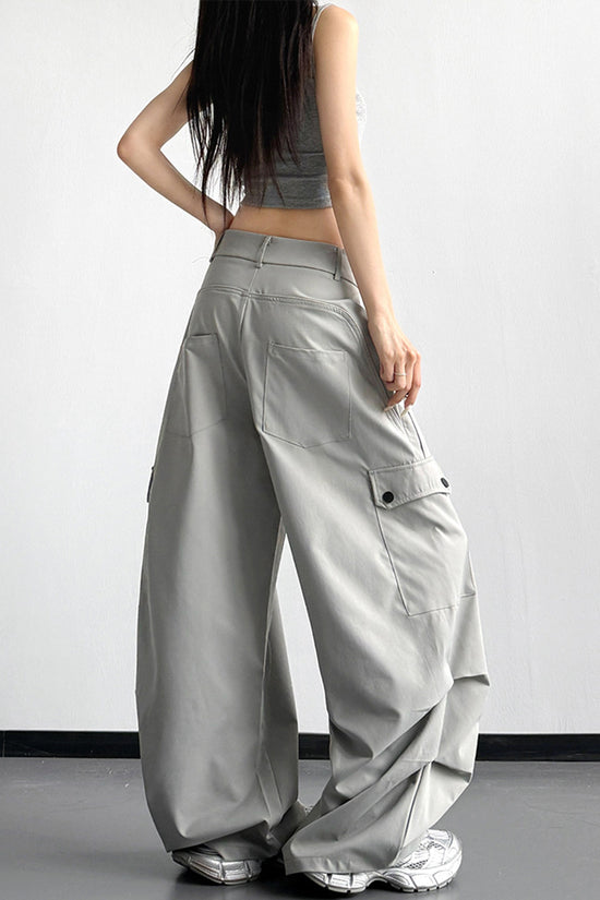 Wide-Leg Cargo Pants