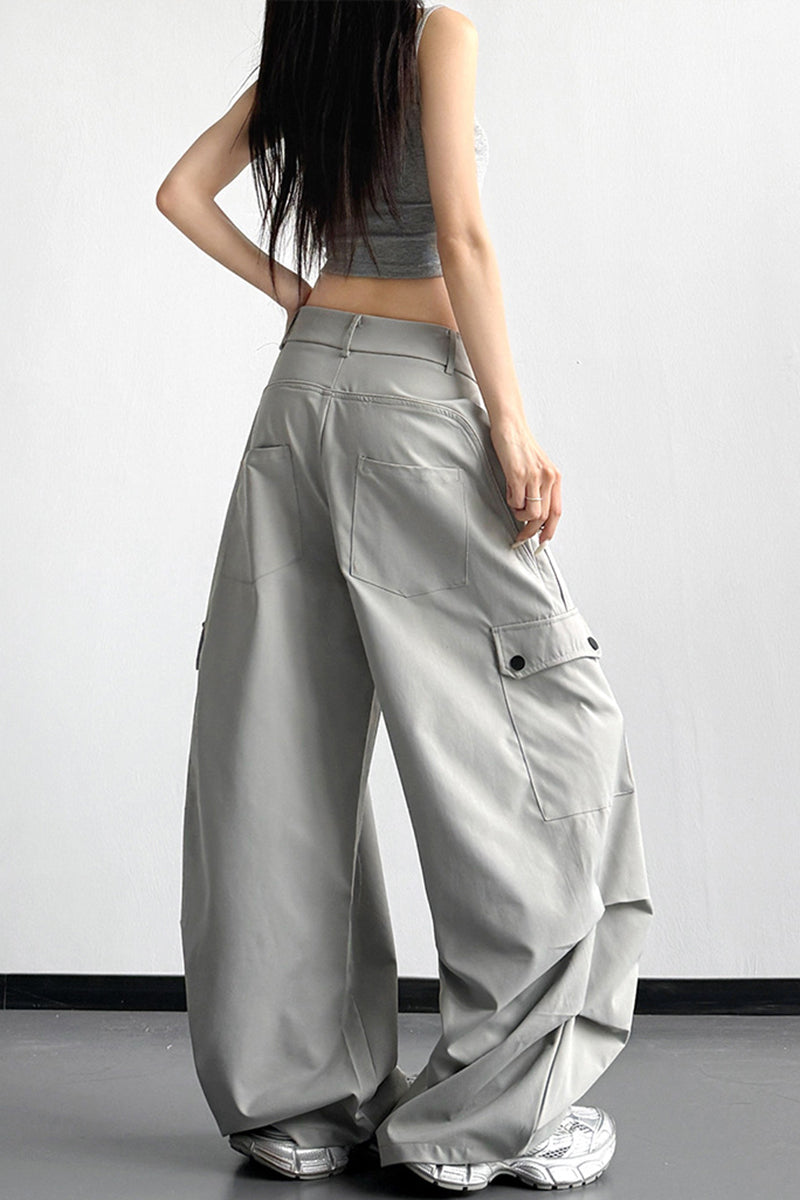 Wide-Leg Cargo Pants