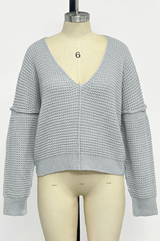 Off-Shoulder Waffle Knit Sweater
