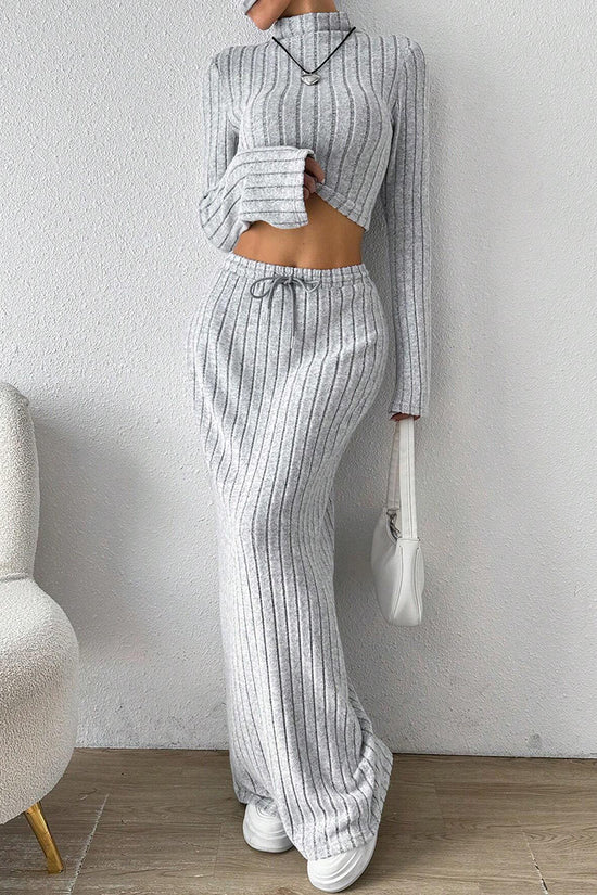 Knit Long Sleeve and Skirt Set