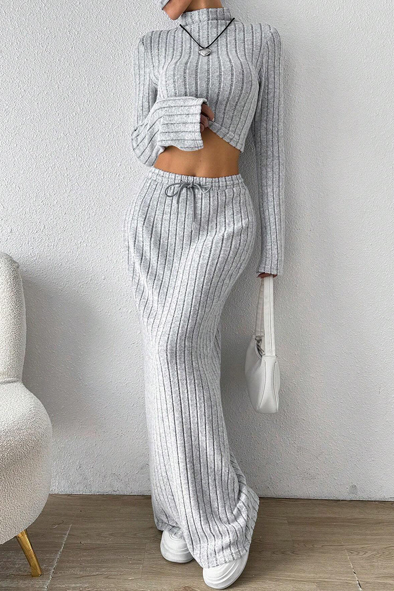 Knit Long Sleeve and Skirt Set