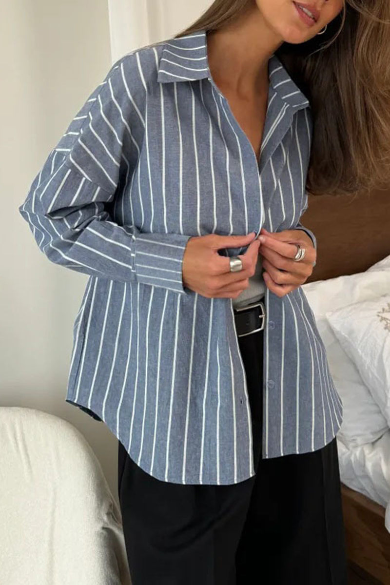 Striped Button-Up Shirt