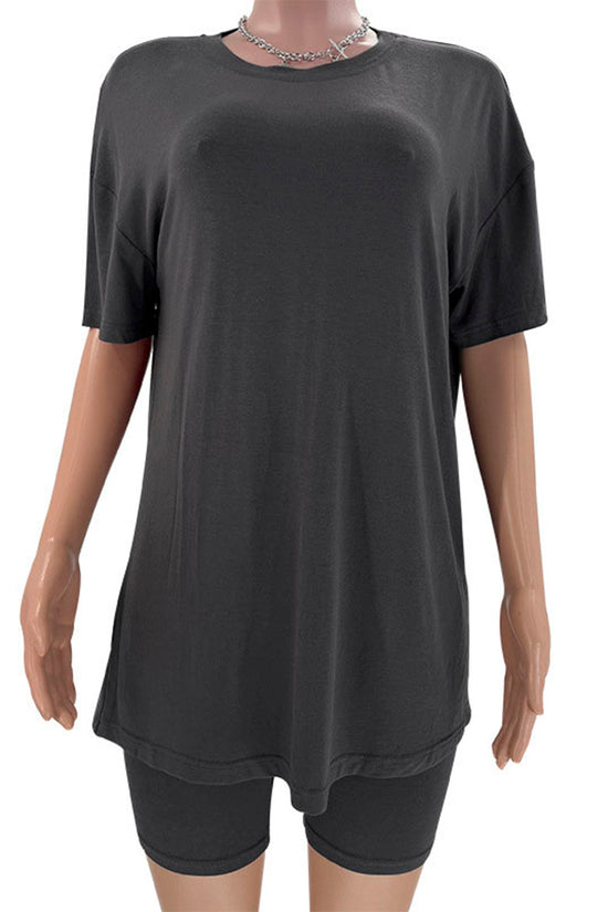 Oversized Tee and Biker Shorts Set