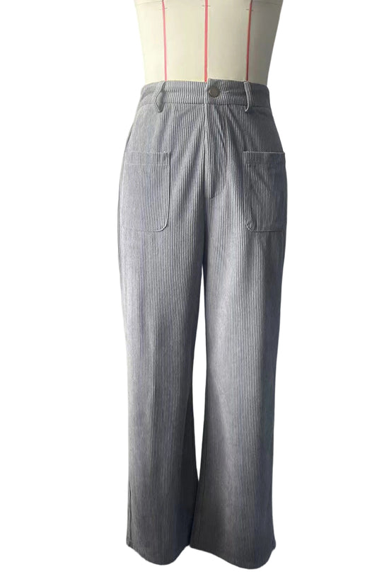 Wide-Leg High Waist Casual Pants