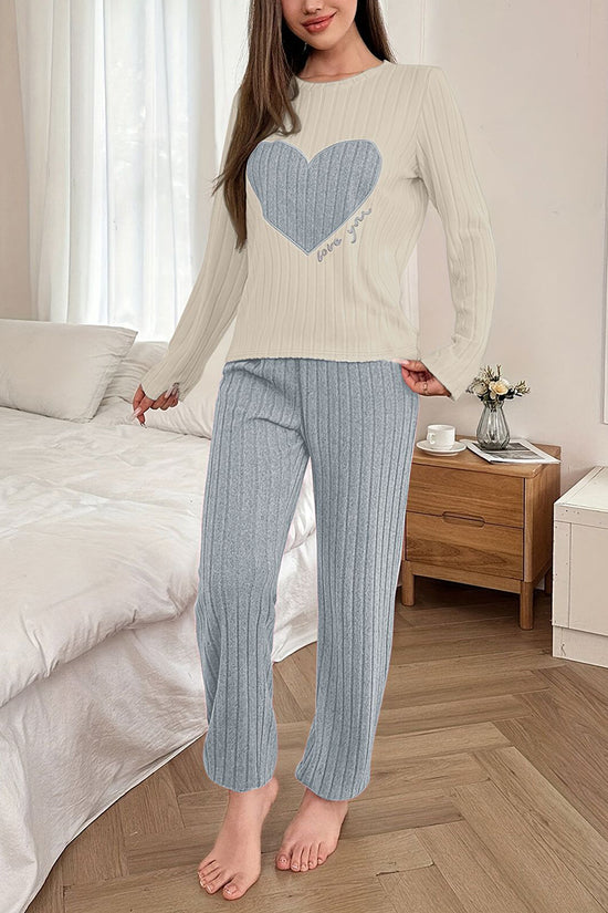 Heart Design Pajama Set