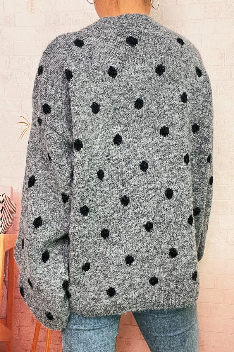 Polka Dot Oversized Sweater