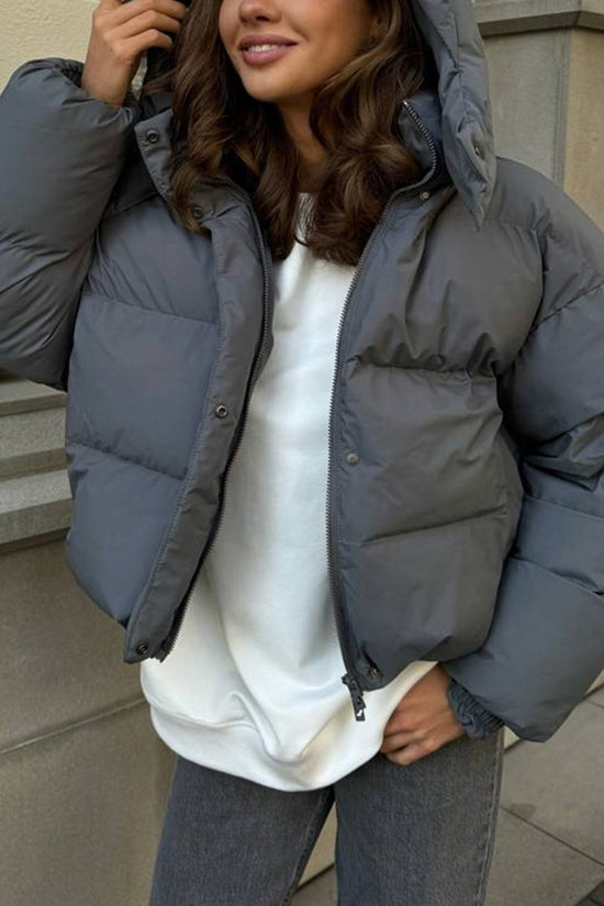 Chic Oversized Hooded Puffer Coat