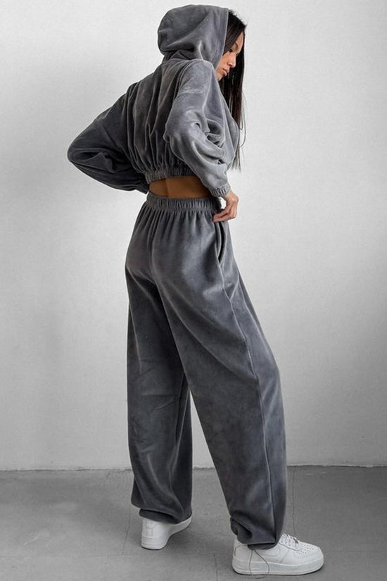 Cozy Hooded Zip-Up Activewear Set