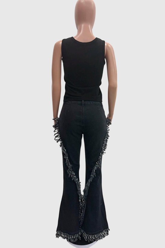 Fringe Detailed Casual Pants