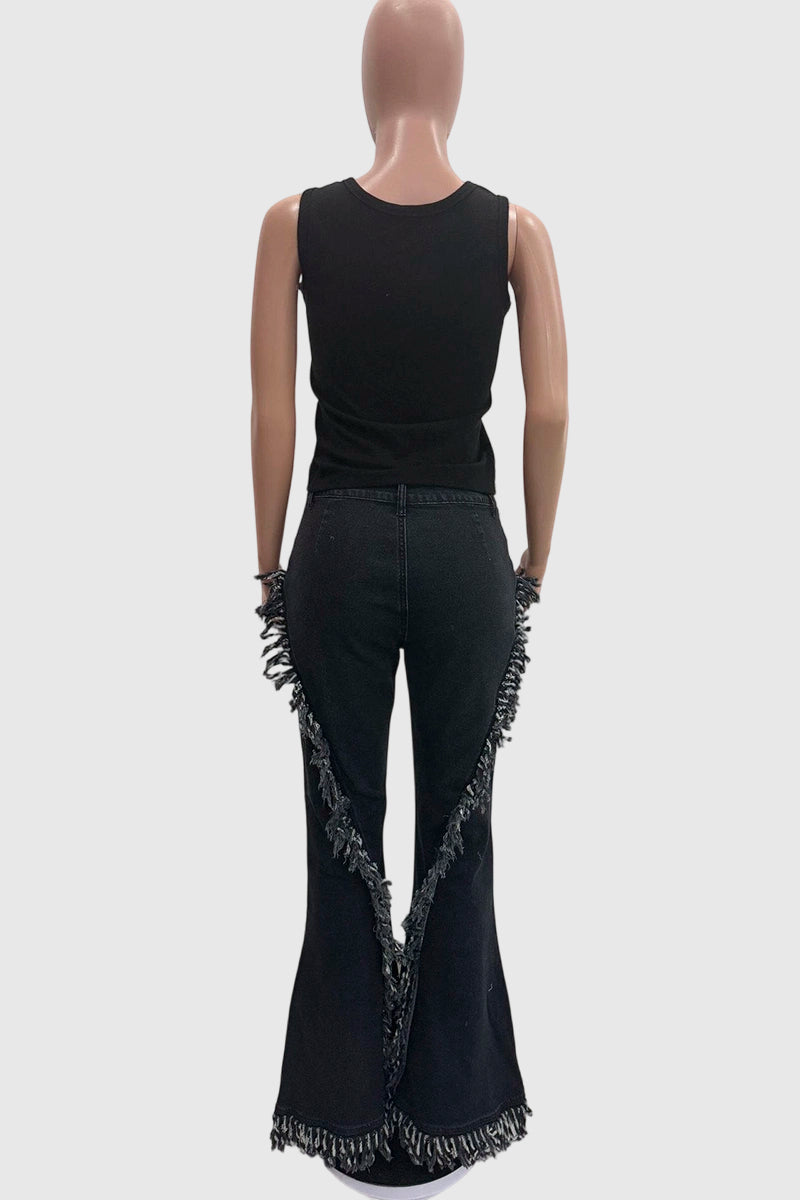 Fringe Detailed Casual Pants