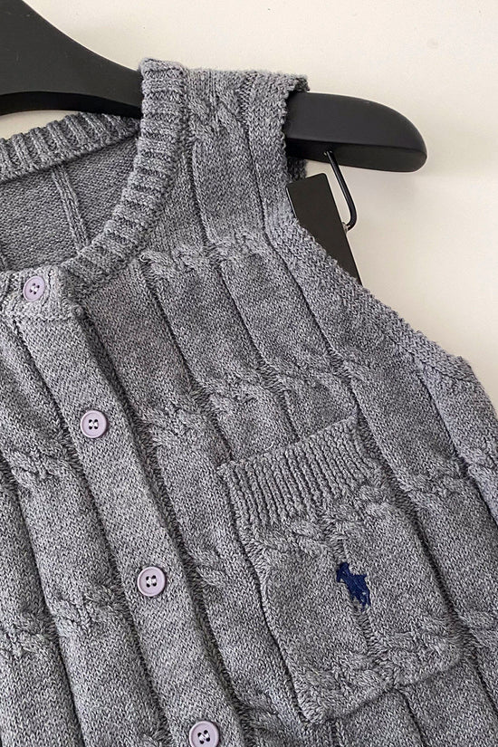 Classic Sleeveless Button-Up Sweater Vest