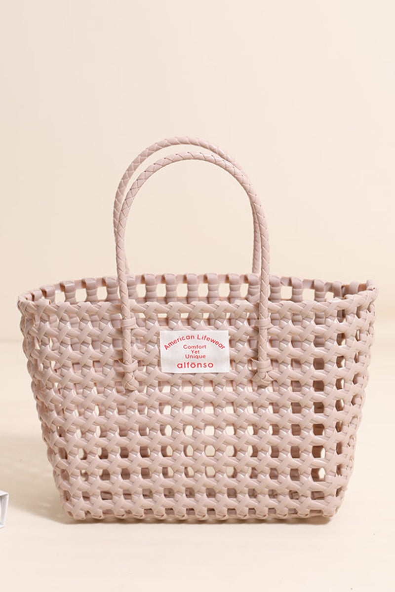 Woven Tote Bag with Handles