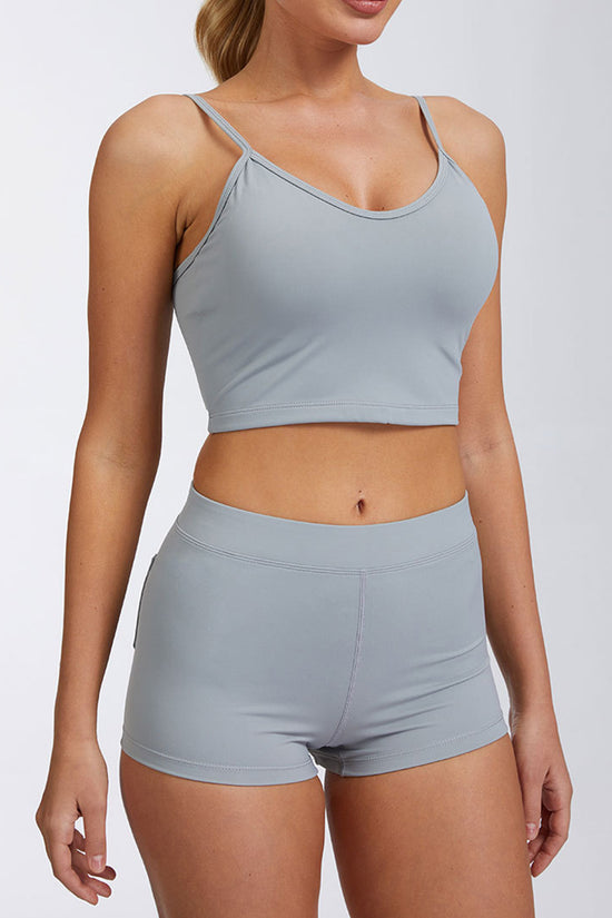 Stylish Sleeveless Crop Top and Shorts