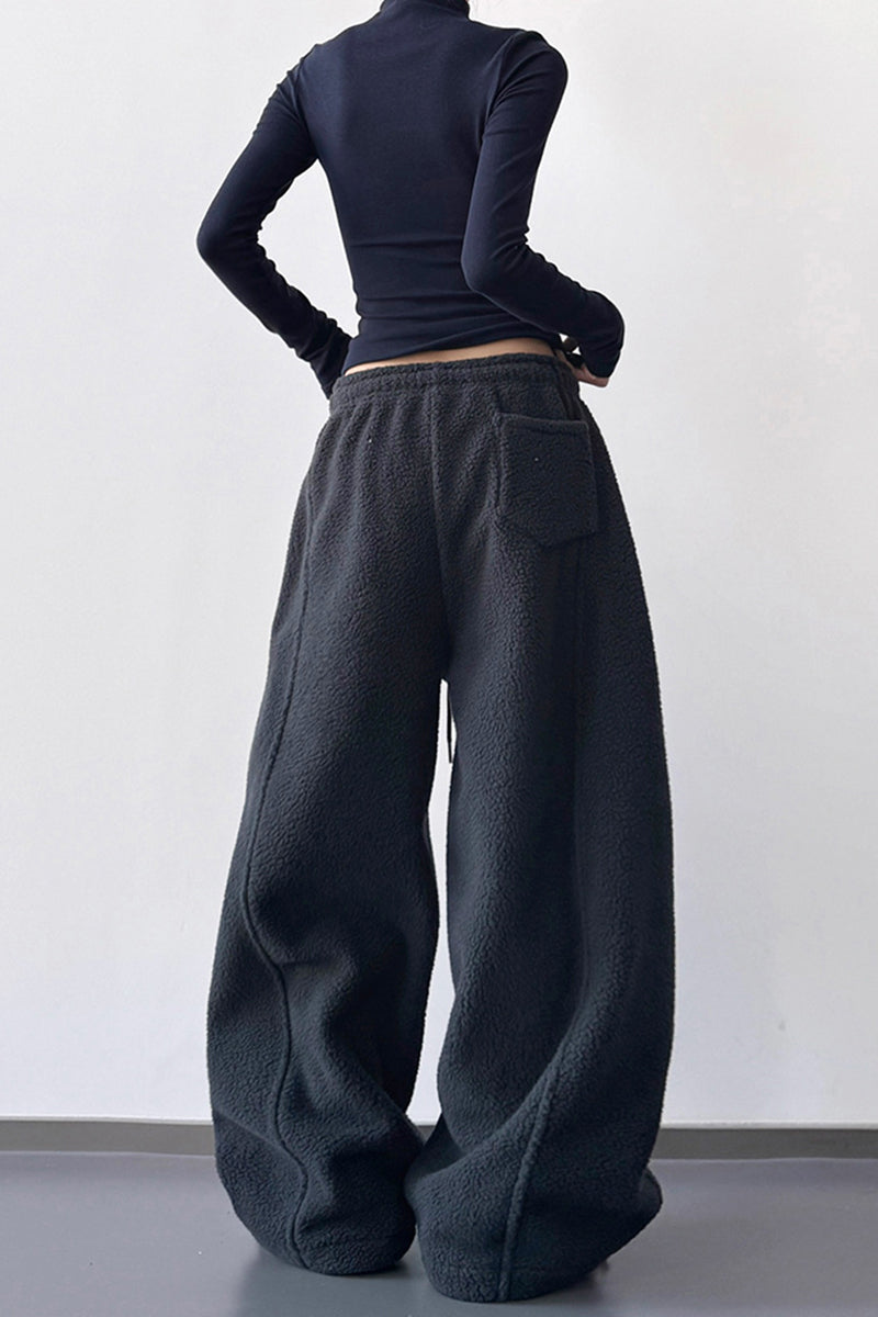 Oversized Drawstring Casual Pants