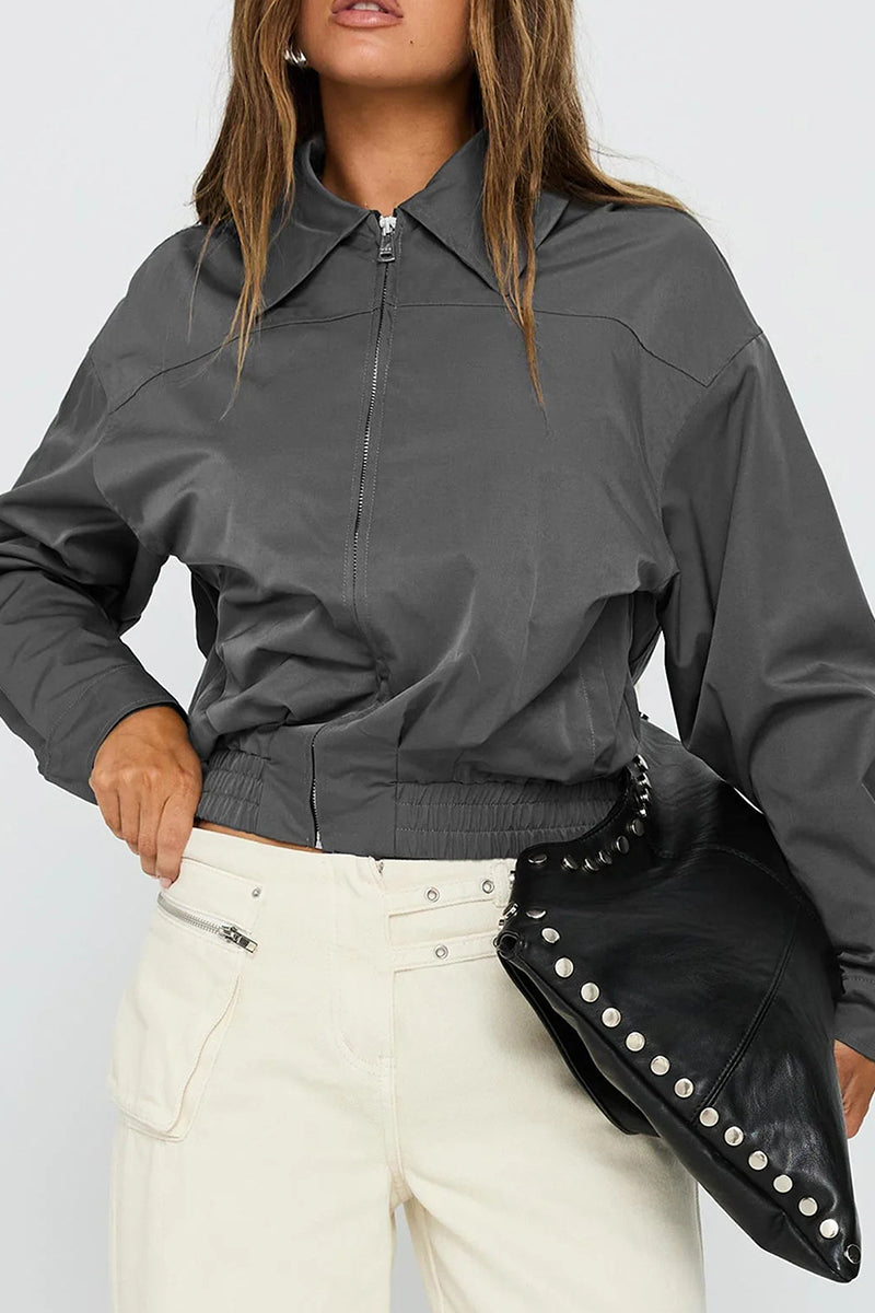 Chic Zip-Up Casual Jacket