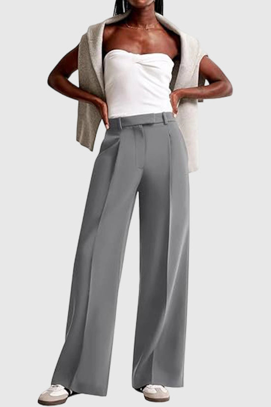 Wide-Leg Relaxed Fit Casual Pants
