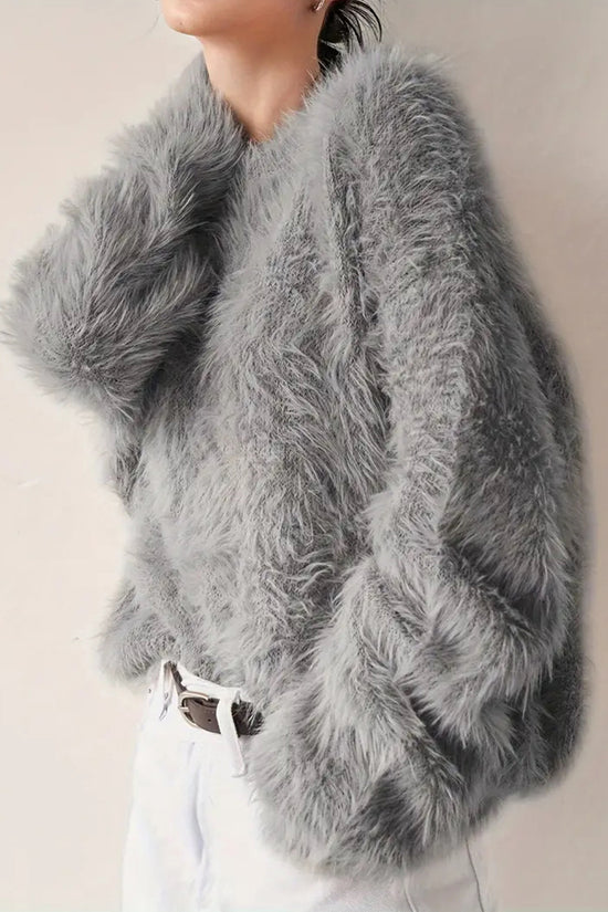 Fuzzy Long Sleeve Cozy Sweater