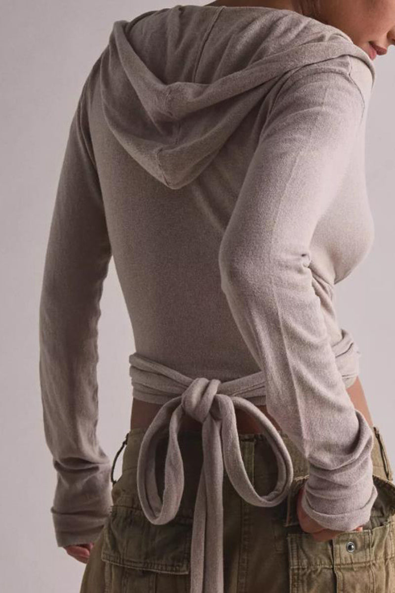 Chic Wrap Top with Hood