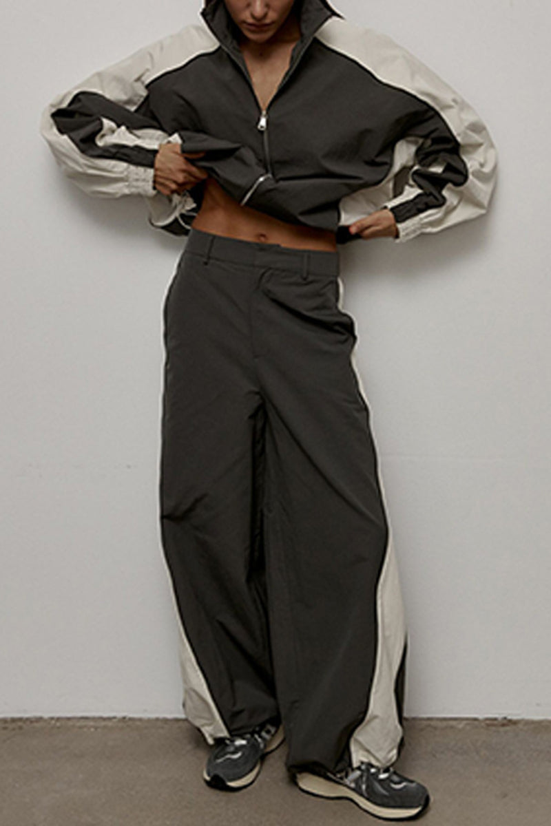 Stylish Activewear Set with Jacket and Pants