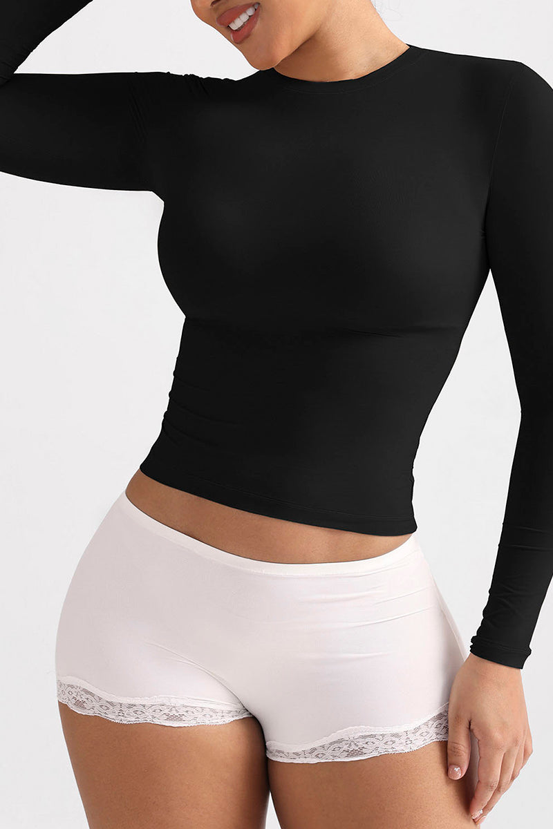 Long Sleeve Fitted T-Shirt
