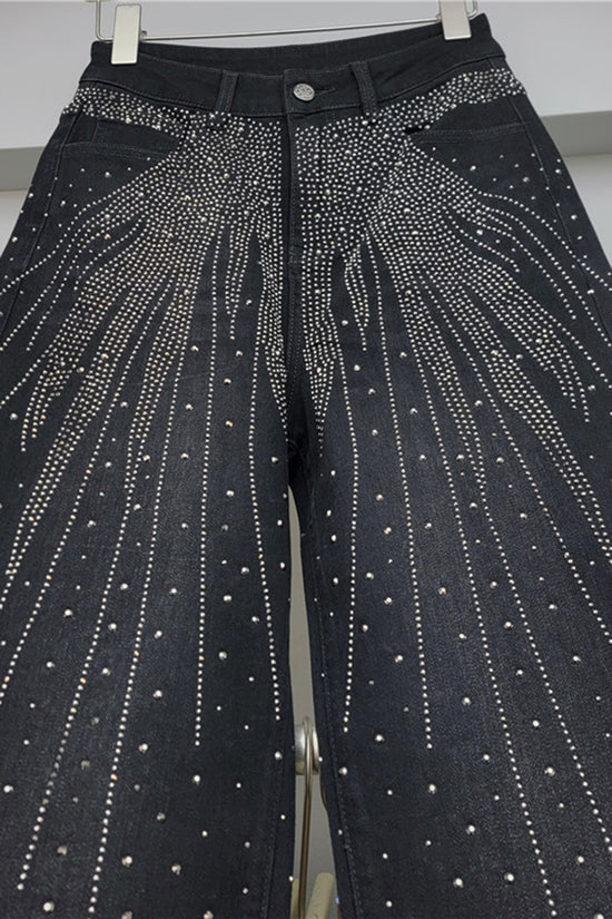 Embellished Wide Leg Jeans
