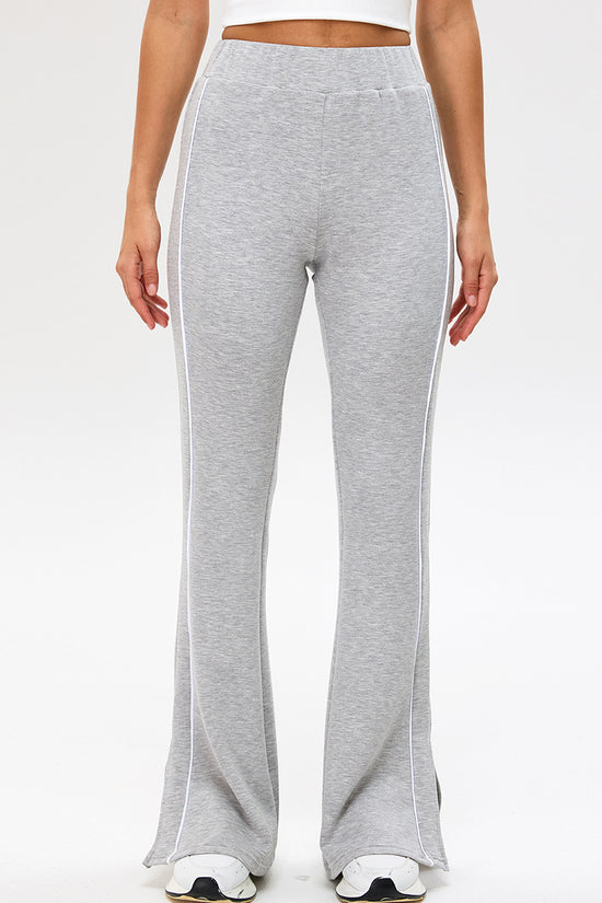 Flared Jogger Pants with Side Stripes