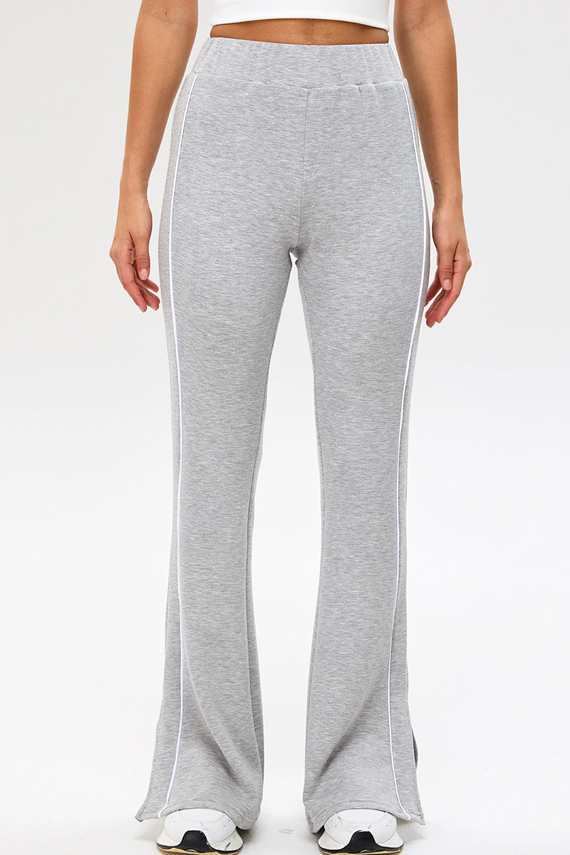 Flared Jogger Pants with Side Stripes