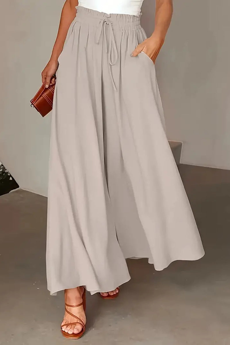 Polka Dot High-Waist Casual Pants