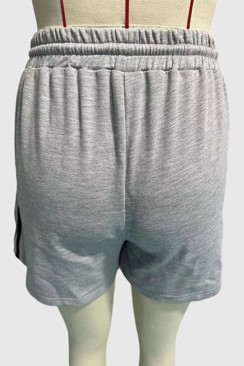 Striped Casual Shorts with Pockets