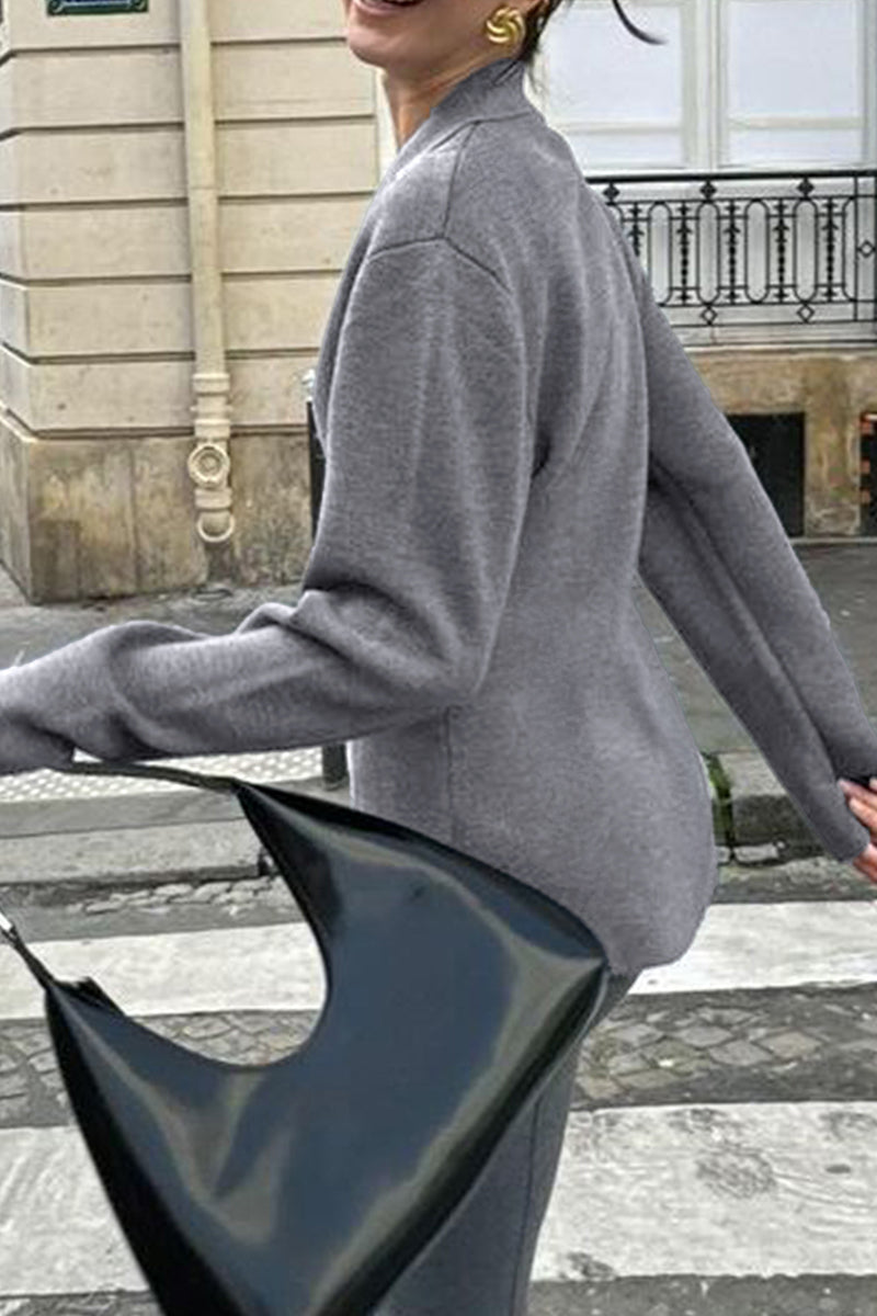 Chic Tailored One-Button Blazer