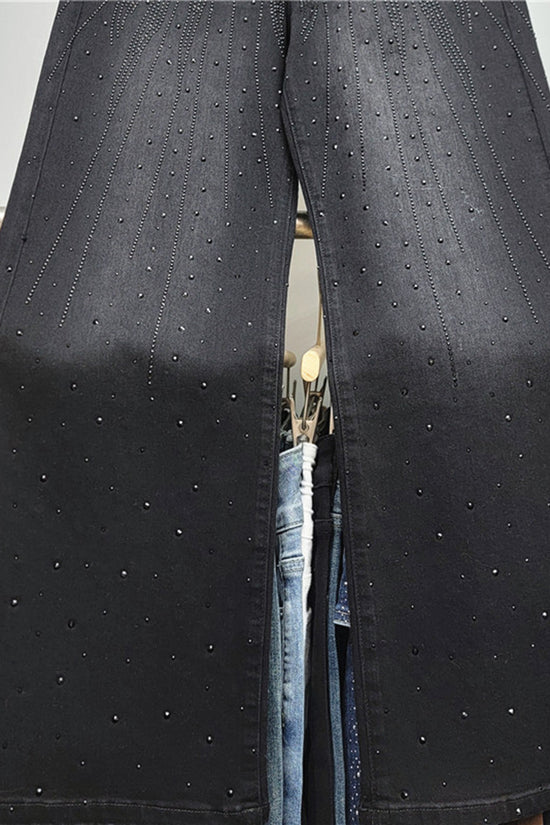 Embellished Wide Leg Jeans