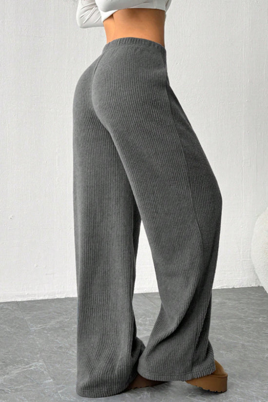 Relaxed Fit High Waist Drawstring Pants