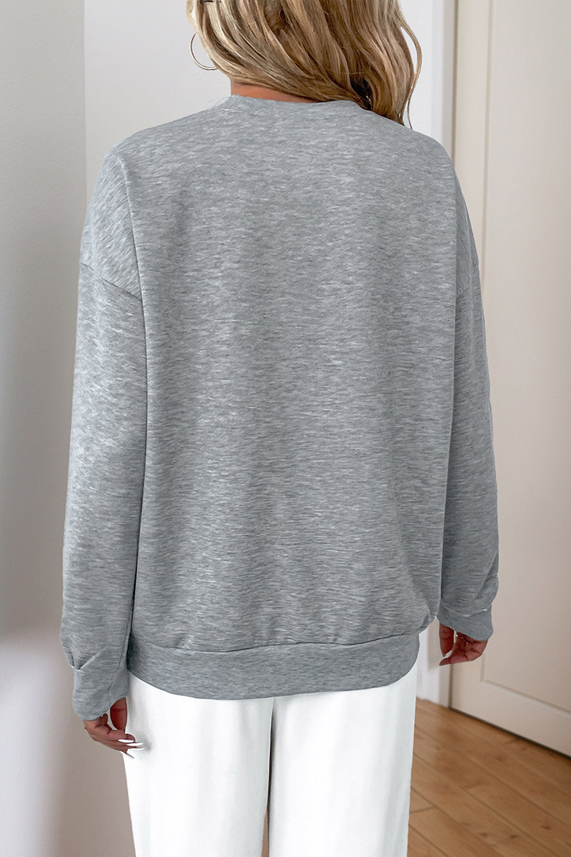 Sequin Detail Crew Neck Sweatshirt