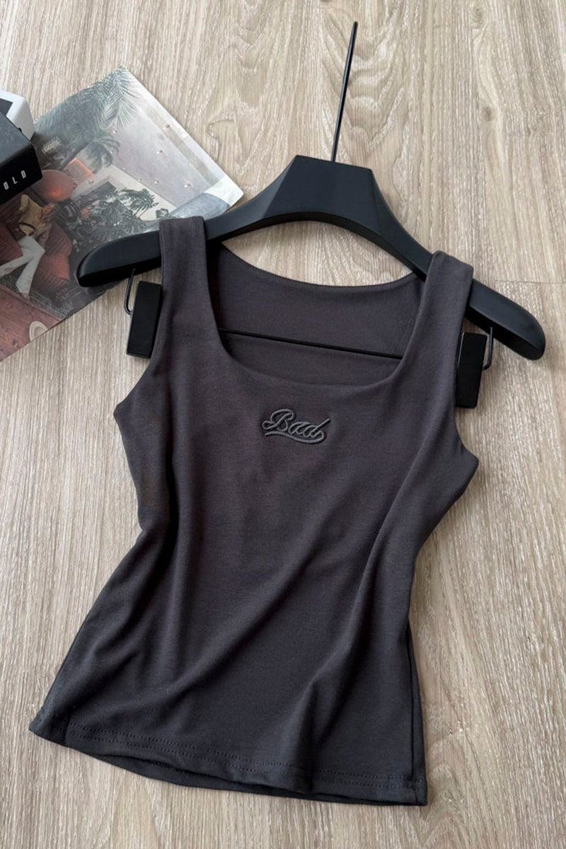 Tank Top with Square Neckline