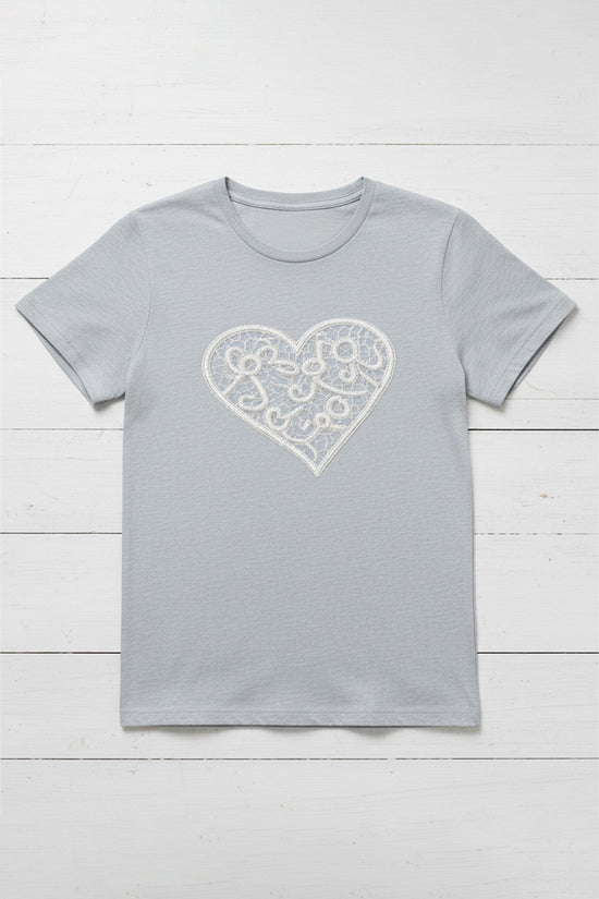 Heartline Embroidered T-Shirt